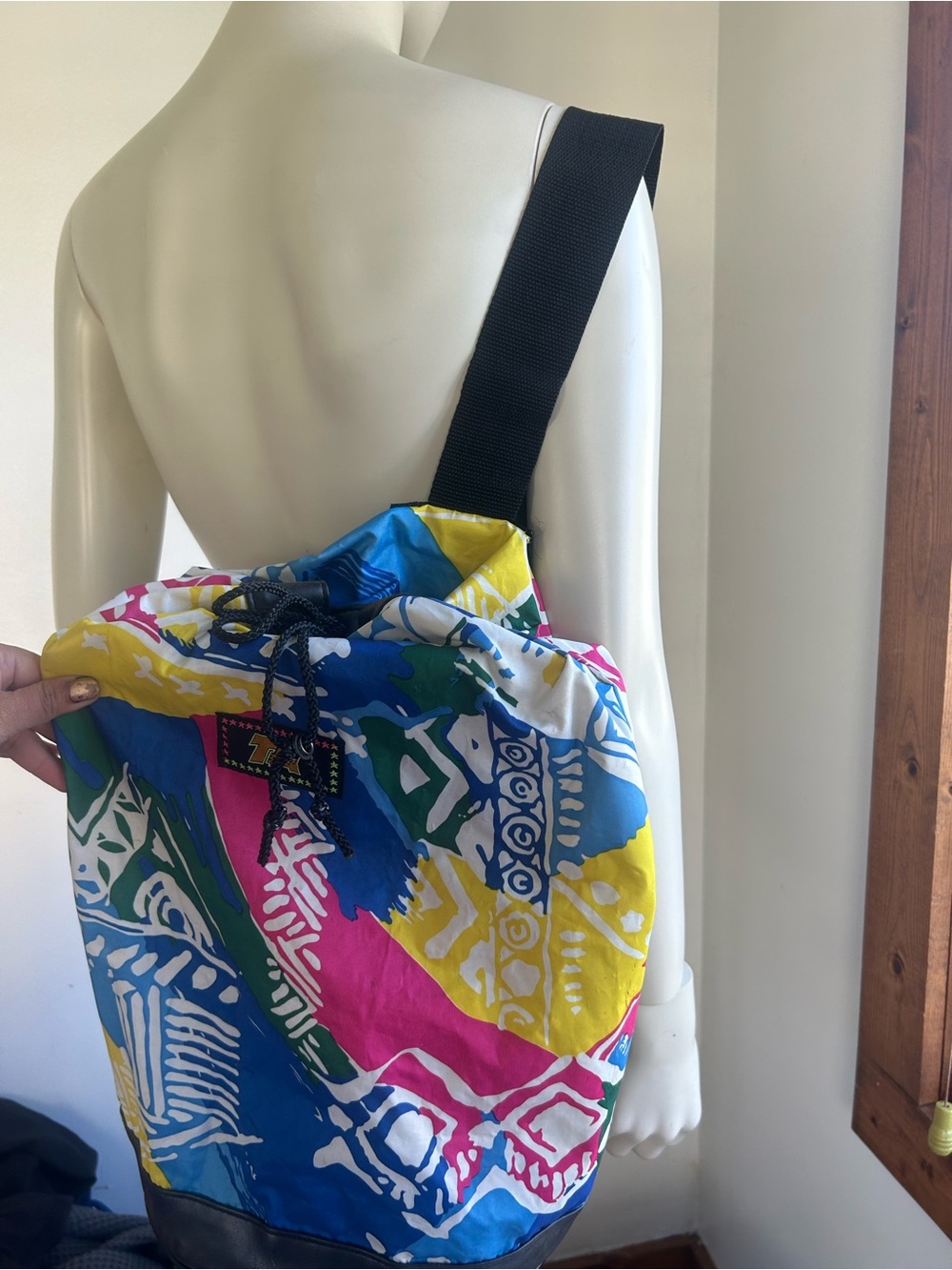 TA Colorblock Drawstring Backpack - Multicolor - Picture 6 of 9